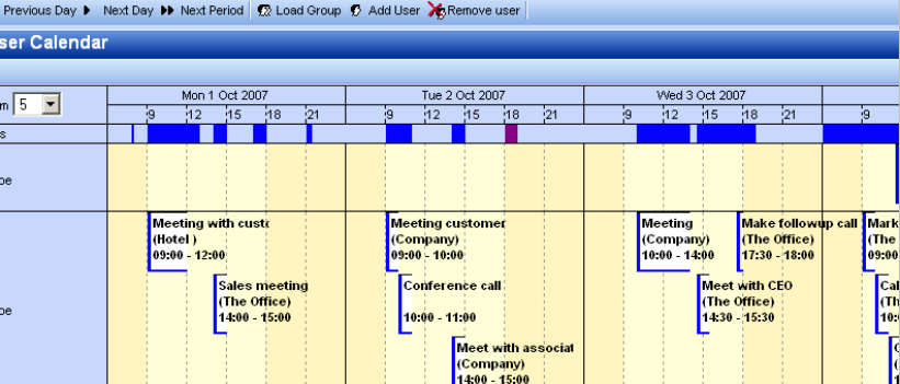 Free busy information for all attendees