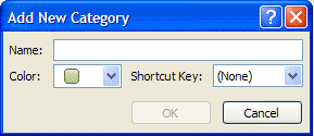Categorieën toevoegen in Outlook 2007