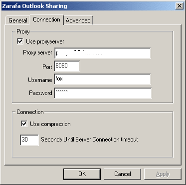 Configurações de conexão