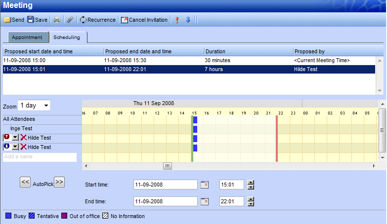 Scheduling/FreeBusy