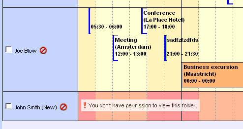 Message de refus d'accès